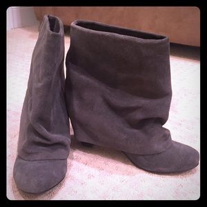 Naughty Monkey Grey Slouch Ankle Boots Suede 9.5